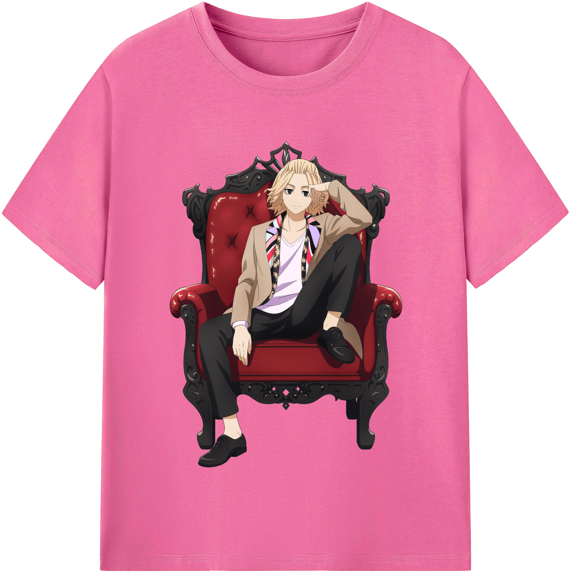 （画像用） 東京リベンジャーズ Tokyo Revengers レディースカジュアルプリントTシャツ（綿100％）